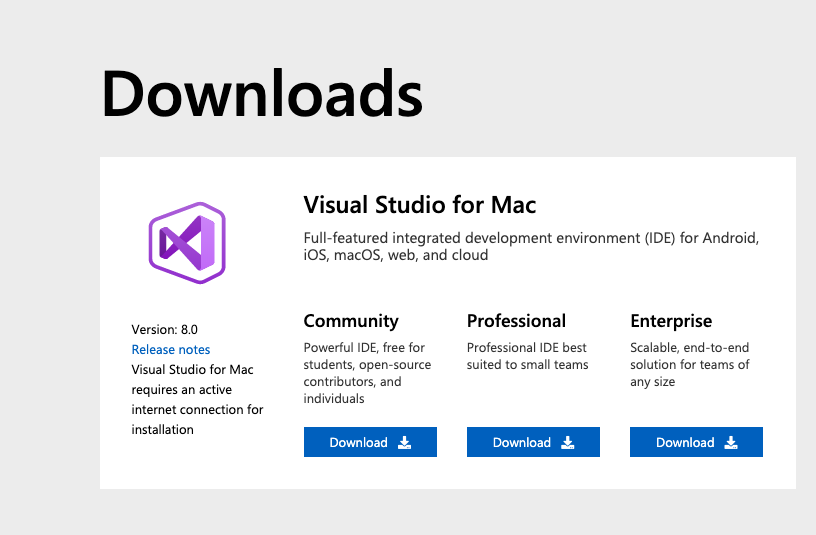 Visual studio 2017 mac download